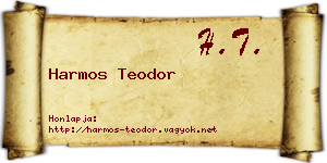 Harmos Teodor névjegykártya